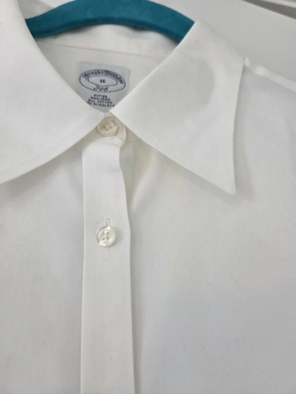 Brooks Brothers Classic White Short-Sleeve Button-Up No Iron Shirt - Picture 4 of 7